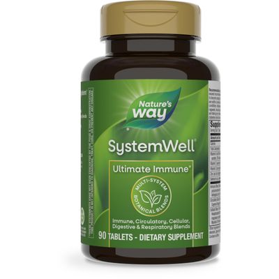 Nature's Way Systemwell Ultimate Immune*, with Vitamins C, A, D, Zinc, Selenium, Multi-System Botanical Blends Including Immune, Respiratory, Digestive, &amp; Circulatory, 90 Tablets (Packaging May Vary)