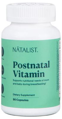 NATALIST Postnatal Vitamin Postpartum Essentials for Women - Mom &amp; Baby Multivitamin &amp; Breastfeeding Nutrition, Daily Wellness Supports Energy &amp; Early Development While Nursing - 90 Capsules