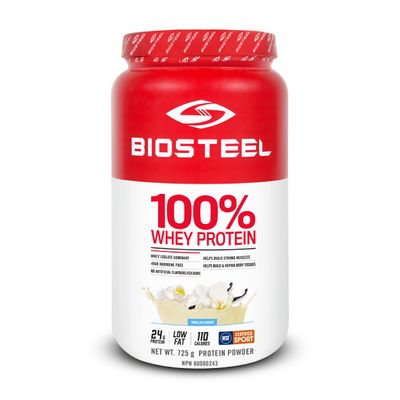 BioSteel Sports 100% Whey Protein Powder Supplement, rBGH Hormone Free &amp; Non-GMO Post Workout Formula, Vanilla, 25 Servings, 25.5 Ounces