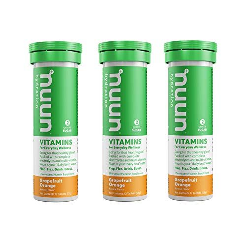 Nuun Vitamins: Grapefruit Orange Daily Hydration Supplement (3 Tubes of 12 Tabs)3