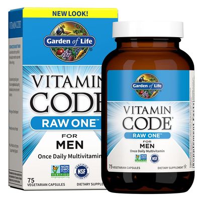 Garden of Life Multivitamin for Men, Vitamin Code Raw One - Once Daily, Vitamins Plus Fruit, Veggies &amp; Probiotics, 75 Count