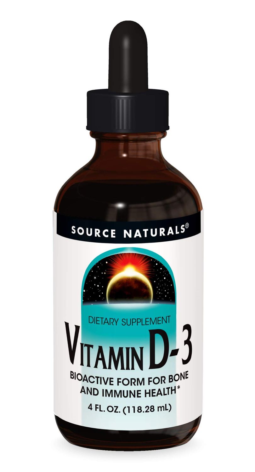 Source Naturals Vitamin D-3 Liquid Drops 2000 iu Supports Bone &amp; Immune Health - 4 Fluid oz