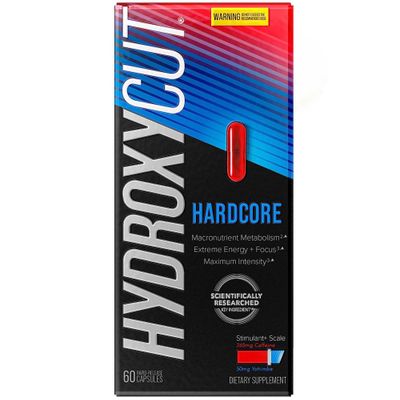 Hydroxycut Hardcore - 60 Rapid-Release Capsules - Thermogenic Calorie Burn, Extreme Energy + Focus, Maximum Intensity - for Women &amp; Men