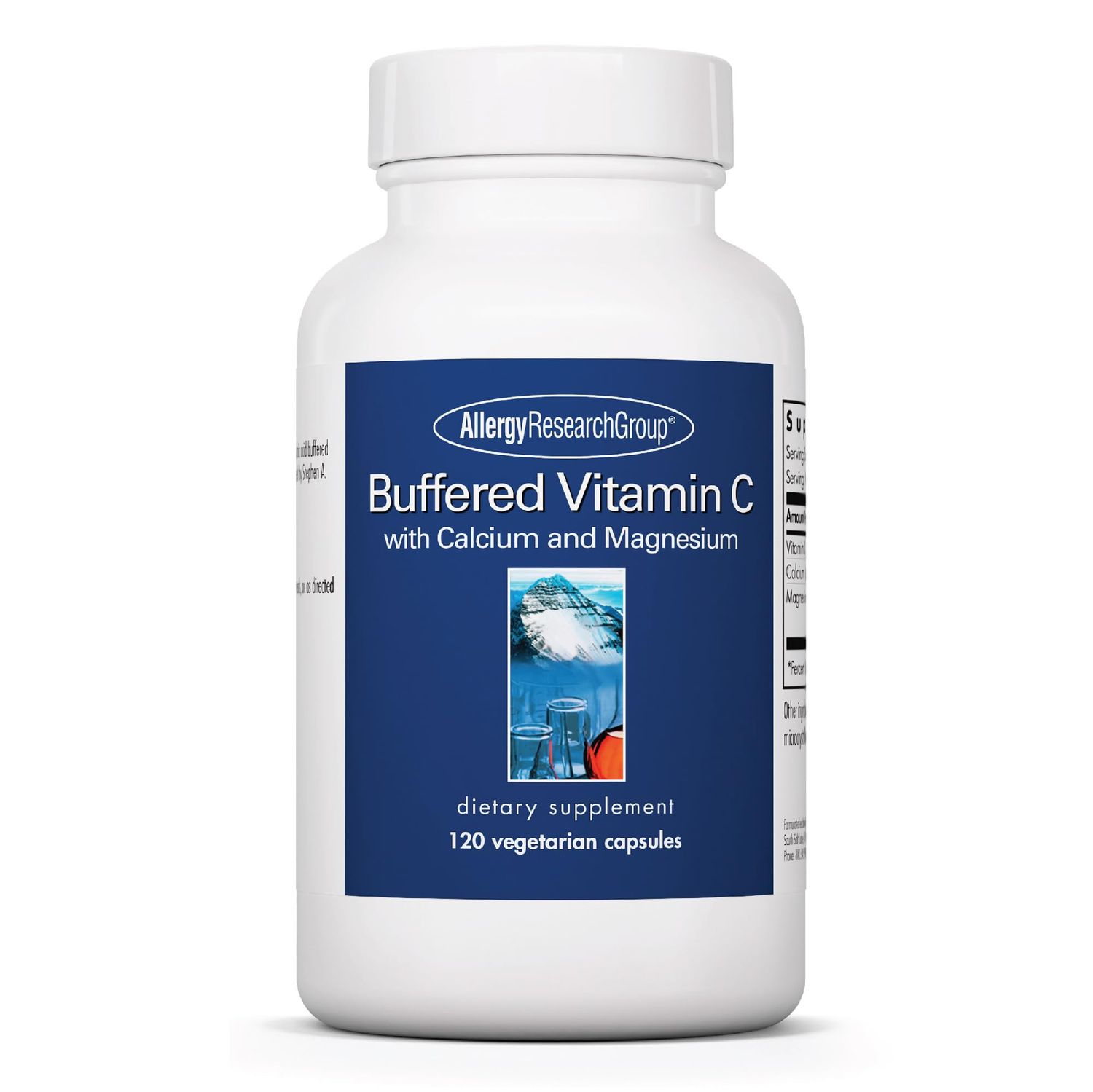 Allergy Research Group, Buffered Vitamin C - Antioxidant Supplements, Calcium and Magnesium Tablets, Daily Vitamins and Minerals, Vitamin C Capsules - 120 Capsules 1-Pack