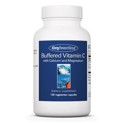 Allergy Research Group, Buffered Vitamin C - Antioxidant Supplements, Calcium and Magnesium Tablets, Daily Vitamins and Minerals, Vitamin C Capsules - 120 Capsules 1-Pack