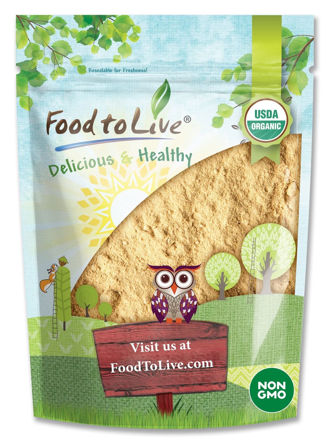 Food to Live Organic Maca Powder, 1 Pound - Gelatinized, Non-GMO, Kosher, Vegan, Bulk