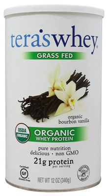 Simply tera&#39;s Organic Whey Protein Powder - Vanilla Protein Powder, Grass Fed Whey Protein Powder, Clean Protein Powder Without Artificial Sweeteners, Non-GMO, Kosher, rBGH-Free, Organic - 12 Oz