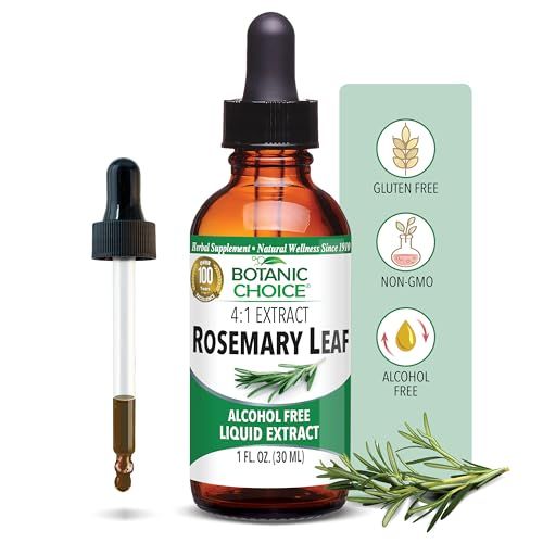 Botanic Choice - Rosemary Leaf Liquid Extract - Alcohol Free, Gluten Free - Fast Acting Supplement Drops - Easy to Use Dropper - 1 Fluid Ounce