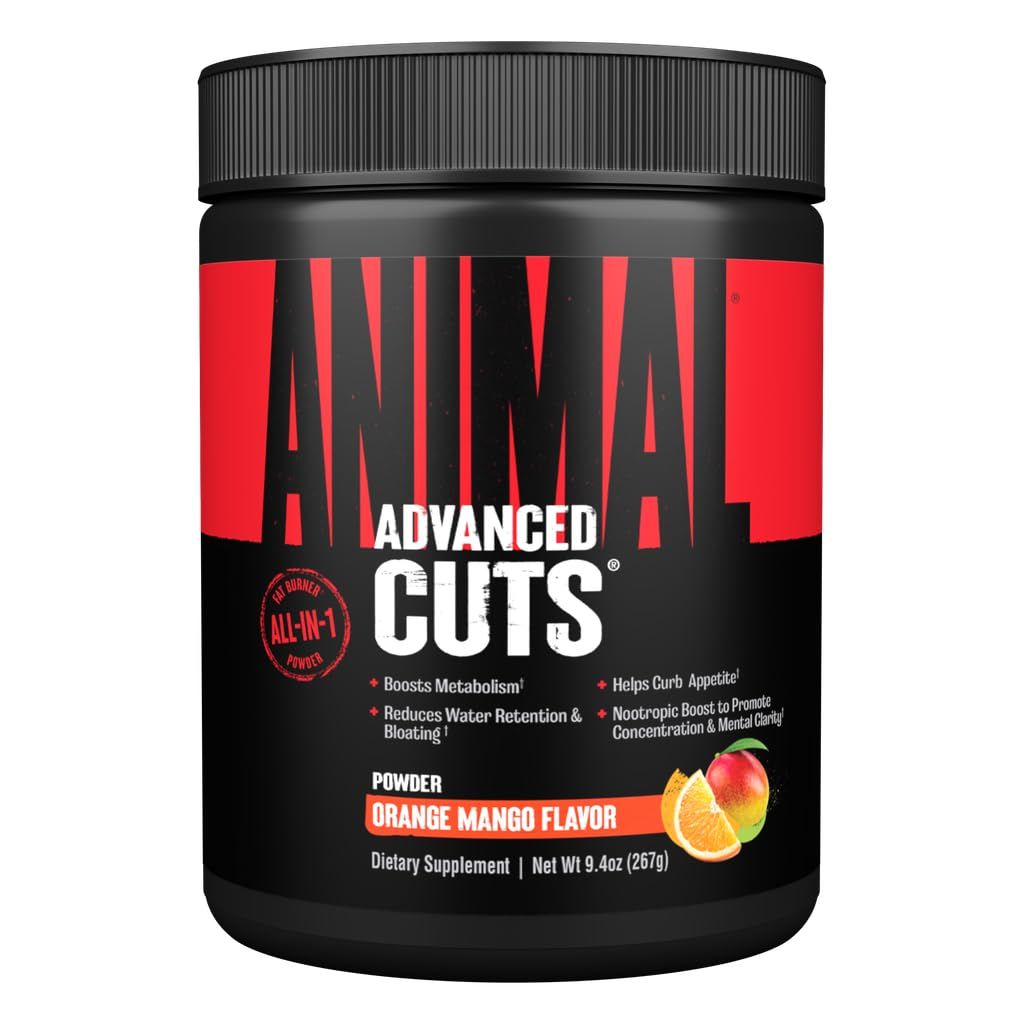 Animal Cuts Thermogenic Fat Burner Powder - Weight Loss for Women and Men for Metabolism, Energy, Focus, and Nootropic Brain Support with Ketones Appetite Suppressant - Orange Mango Flavor