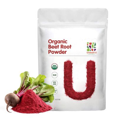 UNLEASH&#39;D ORGANIC Organic Beet Root Powder 16 oz Superfood Natural Nitric Oxide Booster Raw and Non-GMO Boosts Stamina and Energy