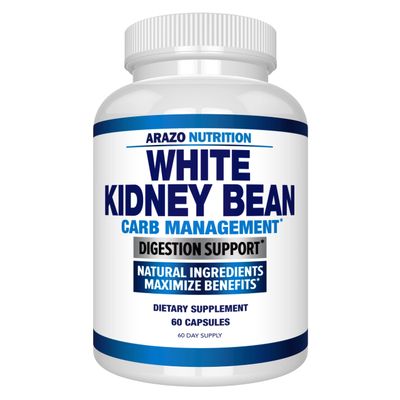 Arazo Nutrition White Kidney Bean Extract - 100% Pure Carb Blocker and Fat Absorber for Weight Support - Intercept Carbs