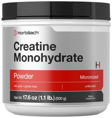 Horbach Creatine Monohydrate Powder | 1.1lb (17.6 oz) | Micronized and Unflavored | Vegetarian, Non-GMO, and Gluten Free Supplement
