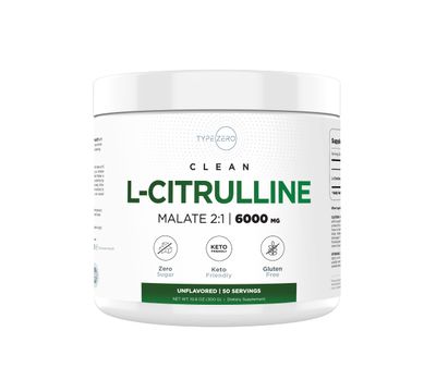 Type Zero L-Citrulline Malate Powder 2:1 6X (300g | 6000mg Per Serving | Unflavored) Ultra Clean L Citrulline, Nitric Oxide Booster, Pre Workout - Nitrous Oxide Vasodilator Supplement
