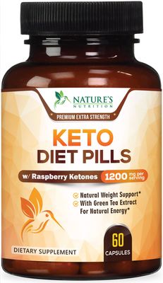 Keto Pills 1200mg - Advanced Support Lean Keto Diet Pills - Use Fat for Energy &amp; Focus in Ketosis - Ultra Fast Prime Keto Supplement for Women &amp; Men - Nature&#39;s Optimal Max Keto - 60 Capsules