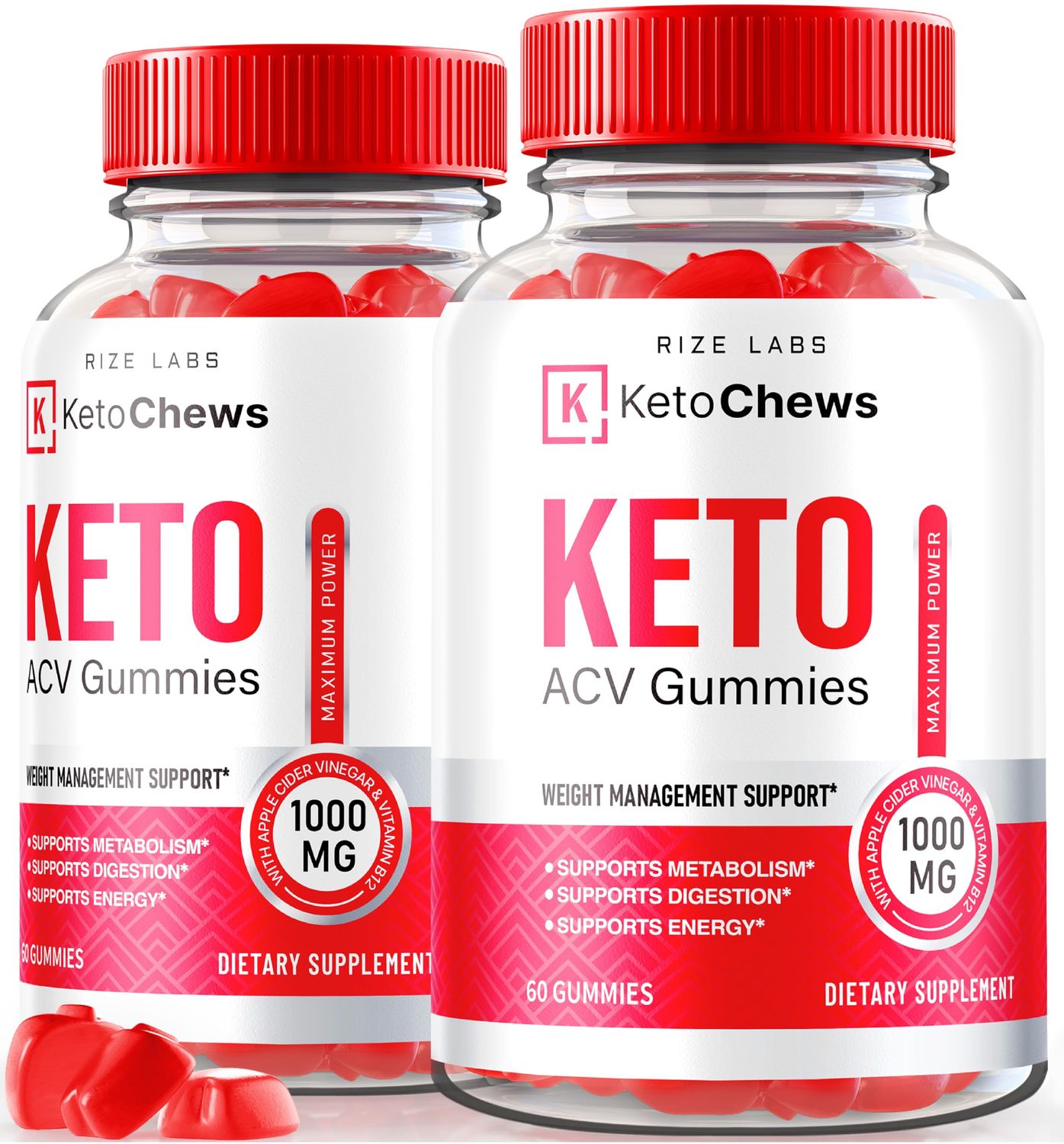 rize labs - Keto Chews ACV Gummies for Weight Loss 525 MG - Belly Fat Diet - Advanced Formula (120 Gummies)