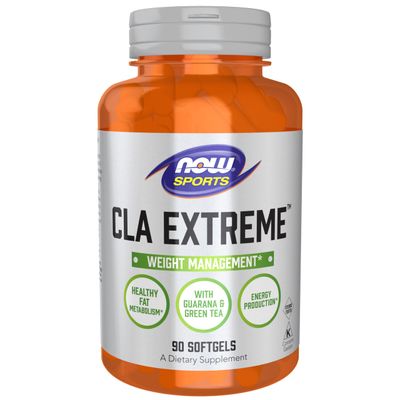 NOW Foods Sports Nutrition, CLA Extreme (Conjugated Linoleic Acid) With Guarana &amp; Green Tea, 90 Softgels