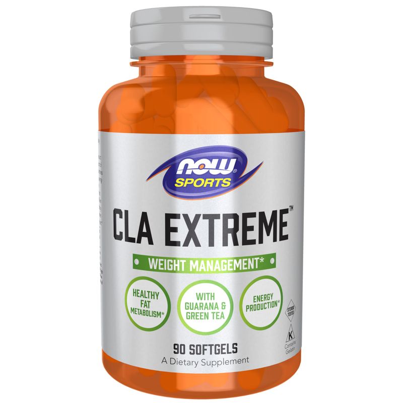 NOW Foods Sports Nutrition, CLA Extreme (Conjugated Linoleic Acid) With Guarana &amp; Green Tea, 90 Softgels