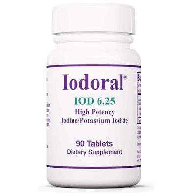Optimox Iodoral 6.25 mg - Iodine Supplements for Thyroid Support, Potassium Iodide Tablets, Lugol Solution, Daily Vitamins and Minerals, High Potency Iodine Tablets - 90 Tablets 1-Pack