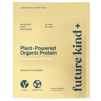 Future Kind Vegan, Vanilla (34srv) - Whey Free Protein Powder for Men and Women Pea Plant Protein for Lean Muscle - Sugar-Free, Soy-Free Non Dairy, w/Iron and Fiber