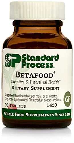 Standard Process Betafood - Digestive Health and Liver Support Supplement with Whole Food Blend of Oat Flour, Organic Beet Root, and Organic Beet Juice - 90 Tablets