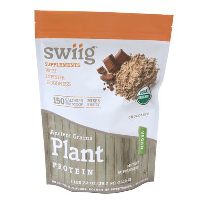 swiig Organic Ancient Grains, Plant Protein (2.7 lb, Chocolate)