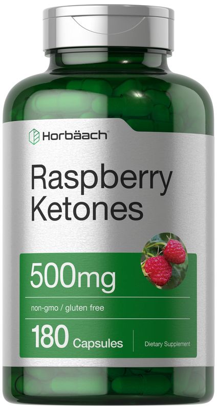Horbach Raspberry Ketones | 500mg | 180 Capsules | Non-GMO &amp; Gluten Free Pills