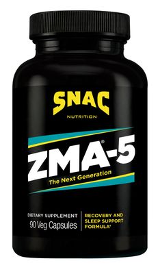 SNAC ZMA-5 Sleep Aid Supplement, Promote Muscle Recovery &amp; Growth, Immune Support, &amp; Restorative Sleep with Zinc, Magnesium &amp; 5-HTP, Post Workout, Before Bed ZMA Supplements 90 Veggie Capsules