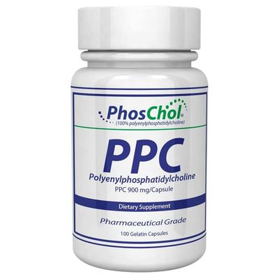 Nutrasal PhosChol PPC Polyenyl PhosphatidylCholine Choline Supplement 900mg 100 Gelatin Capsules