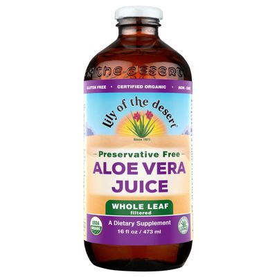 Lily of The Desert Aloe Vera Juice Whole Leaf, 16 Fluid Ounce