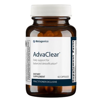 Metagenics AdvaClear - Daily Support for Detoxification* - Detox Supplements* - with Vitamin B12, Pantothenic Acid & Zinc Citrate - 42 Capsules