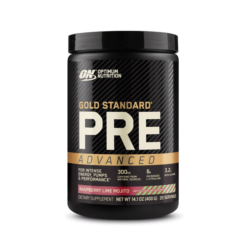 Optimum Nutrition Gold Standard Pre Workout Advanced, with Creatine, Beta-Alanine, Micronized L-Citrulline and Caffeine for Energy, Keto Friendly, Raspberry Lime Mojito, 20 Servings