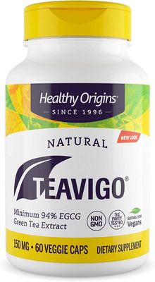 Healthy Origins TEAVIGO, Green Tea Extract, 94% EGCG, 150 mg - Green Tea Extract Capsules from Camellia Sinensis - Vegan, Non-GMO &amp; Gluten-Free Antioxidant Supplement - 60 Veggie Capsules