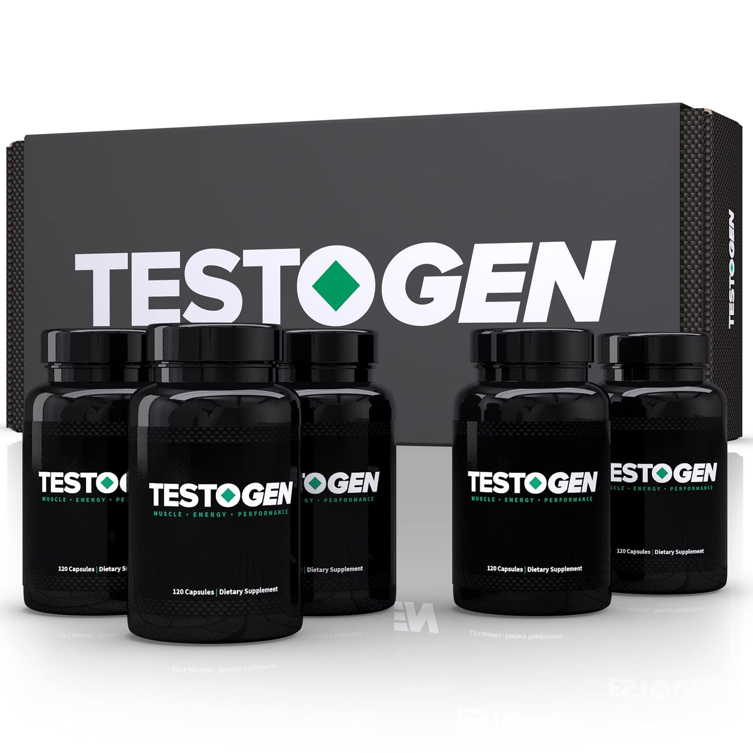 TestoGen Booster for Men - Natural Male Supplement to Combat Low Energy, Fight Fatigue, Support Weight Control &amp; Boost Muscle Growth - 5-Month Supply