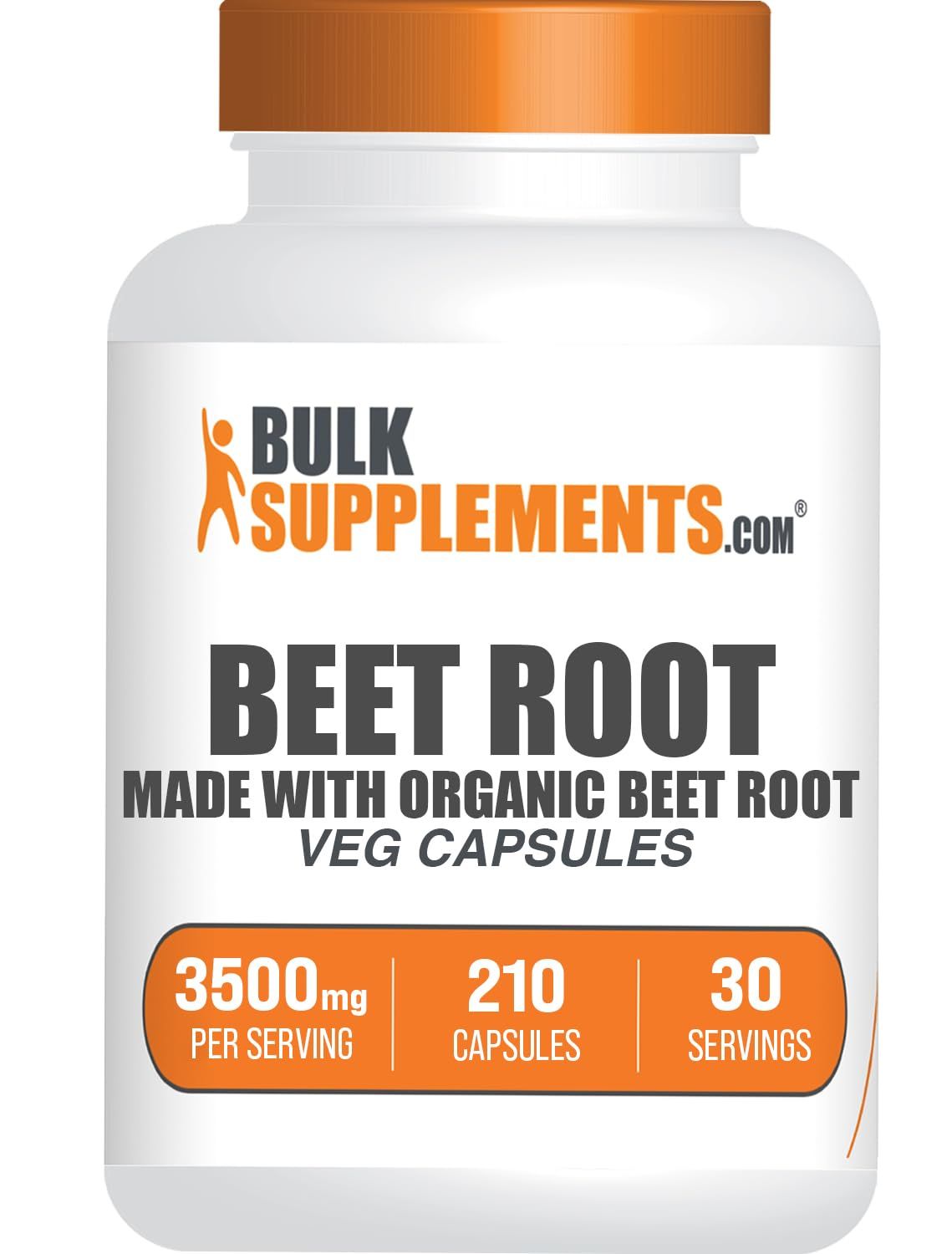 BulkSupplements.com Beet Root Capsules - Beet Root Supplement, Beet Root Pills - Vegan, Superfood, &amp; Gluten Free - 7 Capsules per Serving, 210 Veg Capsules (Pack of 1)