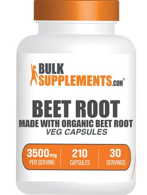BulkSupplements.com Beet Root Capsules - Beet Root Supplement, Beet Root Pills - Vegan, Superfood, &amp; Gluten Free - 7 Capsules per Serving, 210 Veg Capsules (Pack of 1)