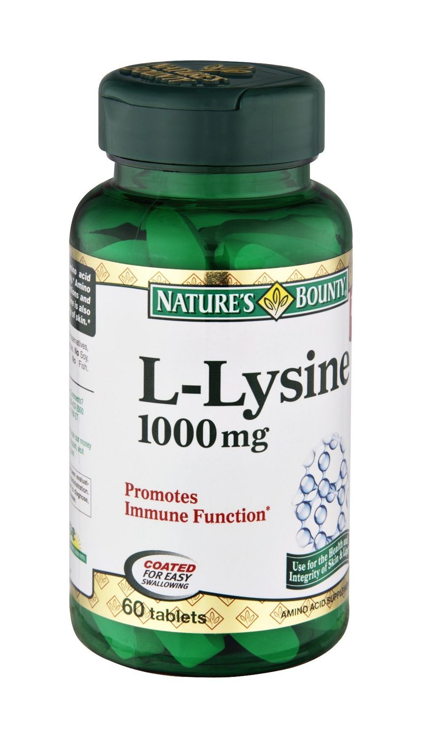 Nature&#39;s Bounty L-Lysine 1000 mg, 60 Tablets (Pack of 3)