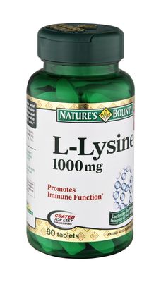 Nature&#39;s Bounty L-Lysine 1000 mg, 60 Tablets (Pack of 3)