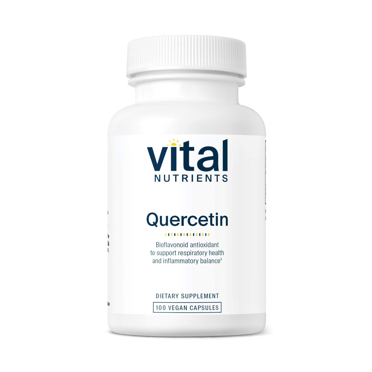 Vital Nutrients Quercetin | Vegan Quercetin Supplement with Bioflavonoids for Sinus, Respiratory, Heart, &amp; Immune Function Support | Gluten, Dairy, Soy Free | 500mg | 100 Capsules