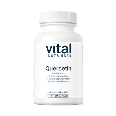 Vital Nutrients Quercetin | Vegan Quercetin Supplement with Bioflavonoids for Sinus, Respiratory, Heart, &amp; Immune Function Support | Gluten, Dairy, Soy Free | 500mg | 100 Capsules