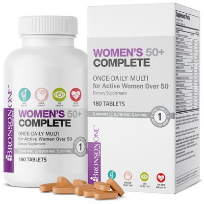 Bronson ONE Daily Womens 50+ Complete Multivitamin Multimineral, 180 Tablets
