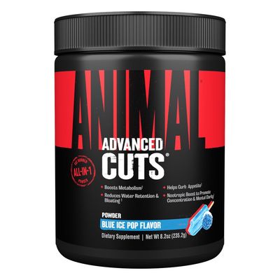 Animal Cuts Thermogenic Fat Burner Powder - Weight Loss for Women and Men for Metabolism, Energy, Focus, and Nootropic Brain Support with Ketones Appetite Suppressant - Blue Ice Pop Flavor