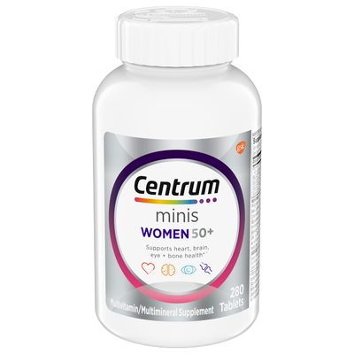 Centrum Minis Silver Women&#39;s Multivitamin for Women 50 Plus, Multimineral Supplement with Vitamin D3, B Vitamins, Non-GMO Ingredients, Supports Memory and Cognition in Older Adults - 280 Ct