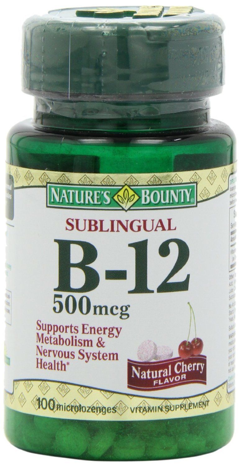 Nature&#39;s Bounty Vitamin B-12 500 mcg, 100 ea(Pack of 3)