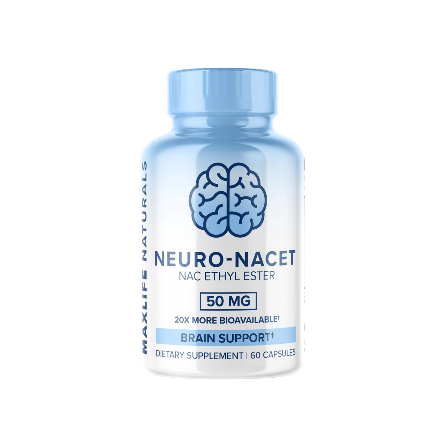 Neuro NACET - N-Acetyl Cysteine Ethyl Ester - 20x More Bioavailable Than NAC 1000mg - 10x Higher Glutathione Boost Over Liposomal Glutathione - NAC Ethyl Ester with Glycine, Selenium, Brain Support