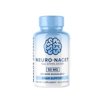Neuro NACET - N-Acetyl Cysteine Ethyl Ester - 20x More Bioavailable Than NAC 1000mg - 10x Higher Glutathione Boost Over Liposomal Glutathione - NAC Ethyl Ester with Glycine, Selenium, Brain Support