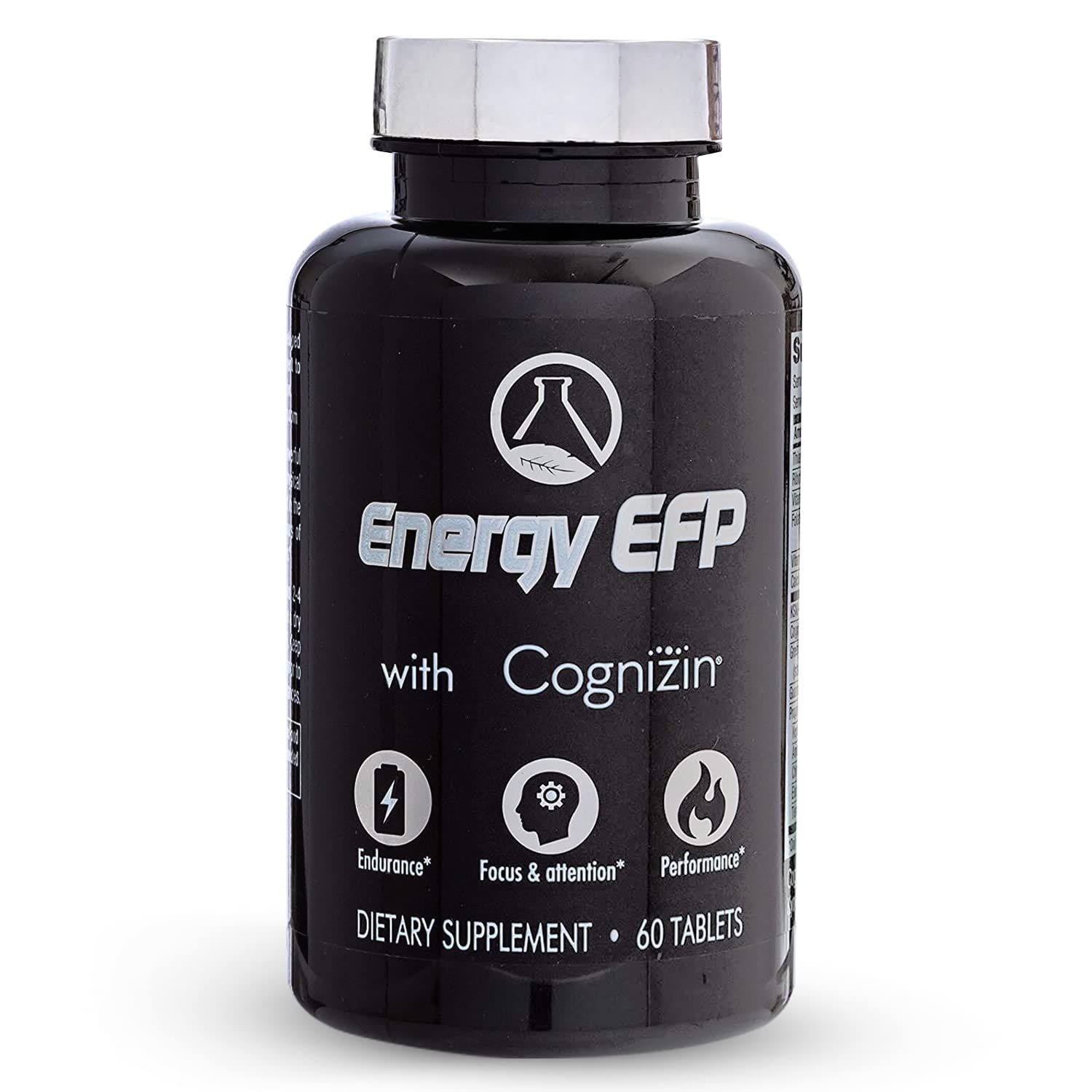 Nugevity Energy EFP Brain Booster - 60Ct Nootropic Energy Supplements for Focus &amp; Stamina with Citicoline, Vitamin B, Ashwagandha, L-Theanine, Ginseng