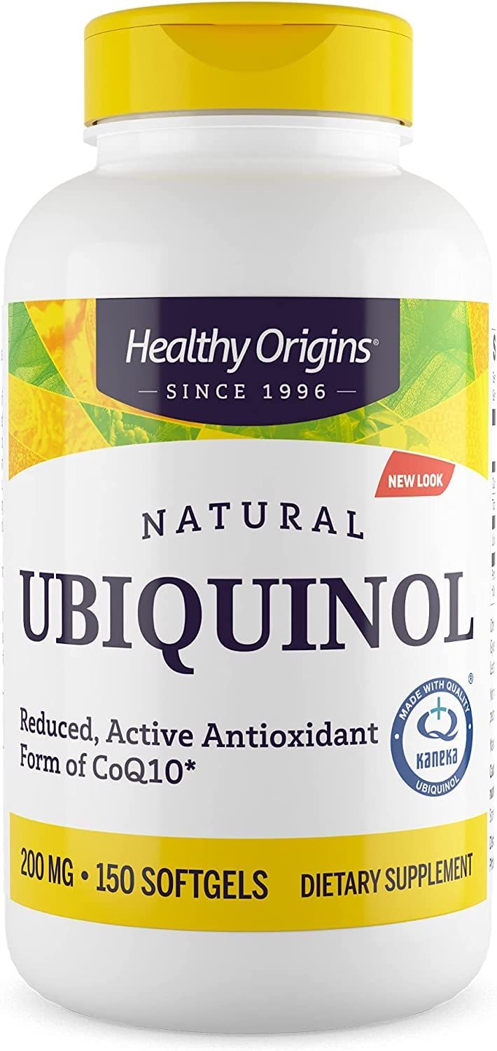 Healthy Origins Ubiquinol (Active Form of CoQ10), 200 mg - Activated Form of CoQ10 - Kaneka Ubiquinol Supplements for Heart Health &amp; Antioxidant Support - Gluten-Free &amp; Non-GMO - 150 Softgels