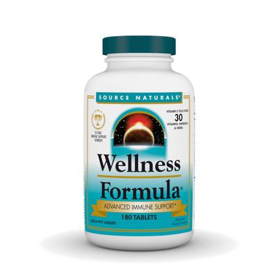 Source Naturals Wellness Formula Bio-Aligned Vitamins &amp; Herbal Defense - Immune System Support Supplement &amp; Immunity Booster* - 180 Tablets