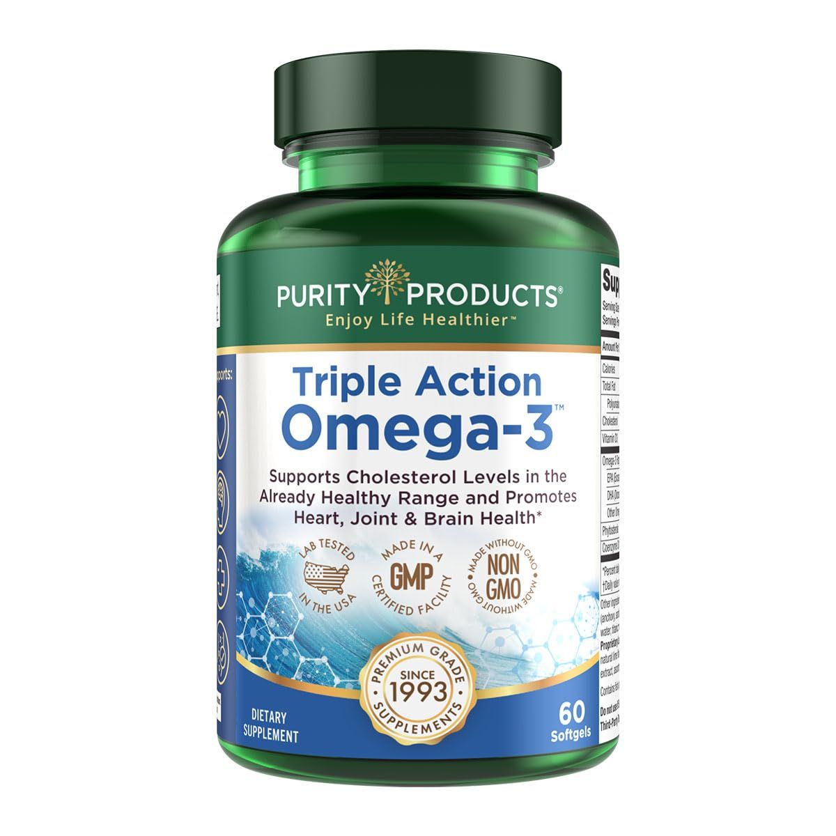 Purity Products - Triple Action Omega-3 Super Pill - 60 Softgels