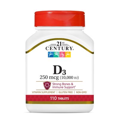 21st Century D3 10, 000 Iu Tablets, 110 Count (27504)